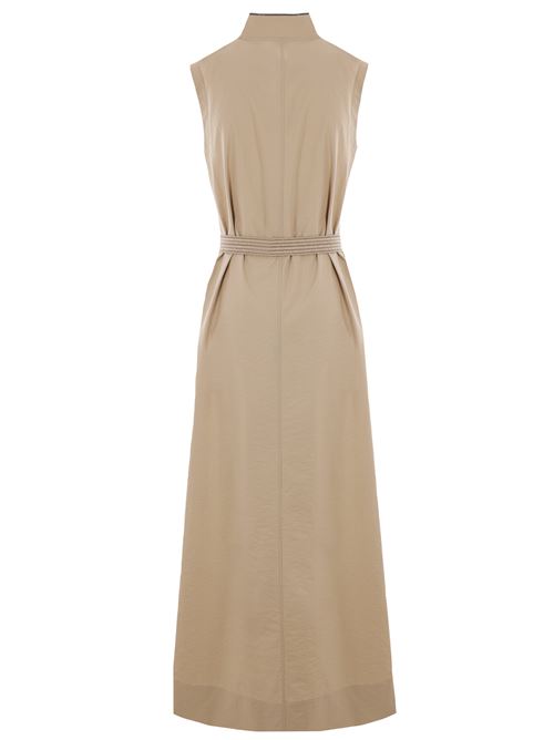 long cotton dress with belt BRUNELLO CUCINELLI | M0F79AEG63C8704